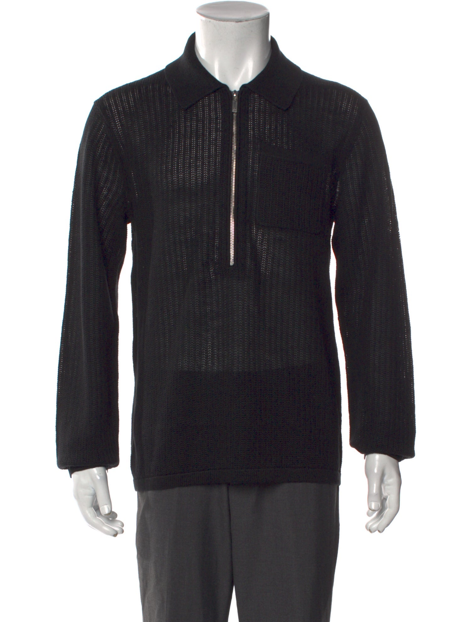 Helmut Lang Linen Mock Neck Cardigan w/ Tags