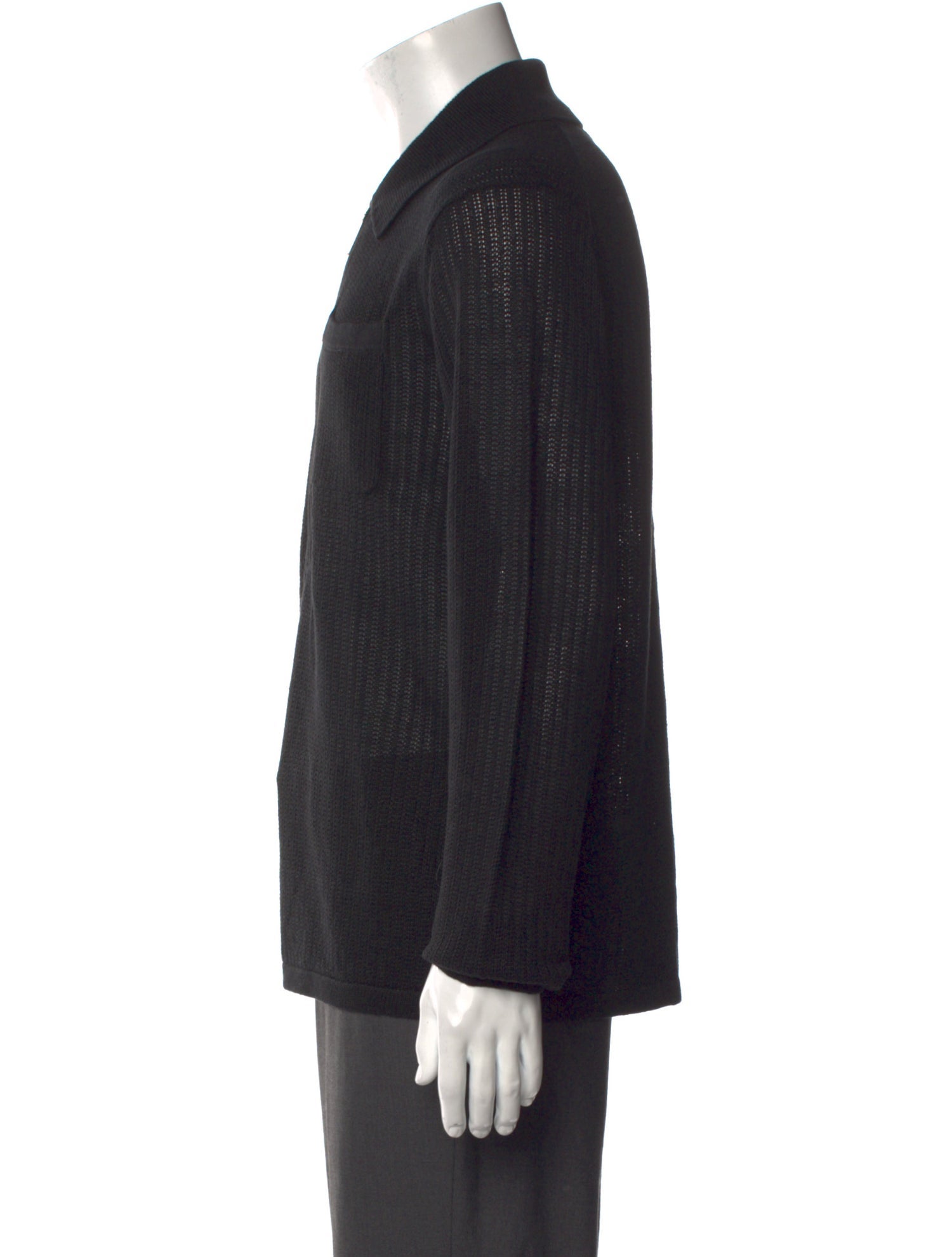 Helmut Lang Linen Mock Neck Cardigan w/ Tags