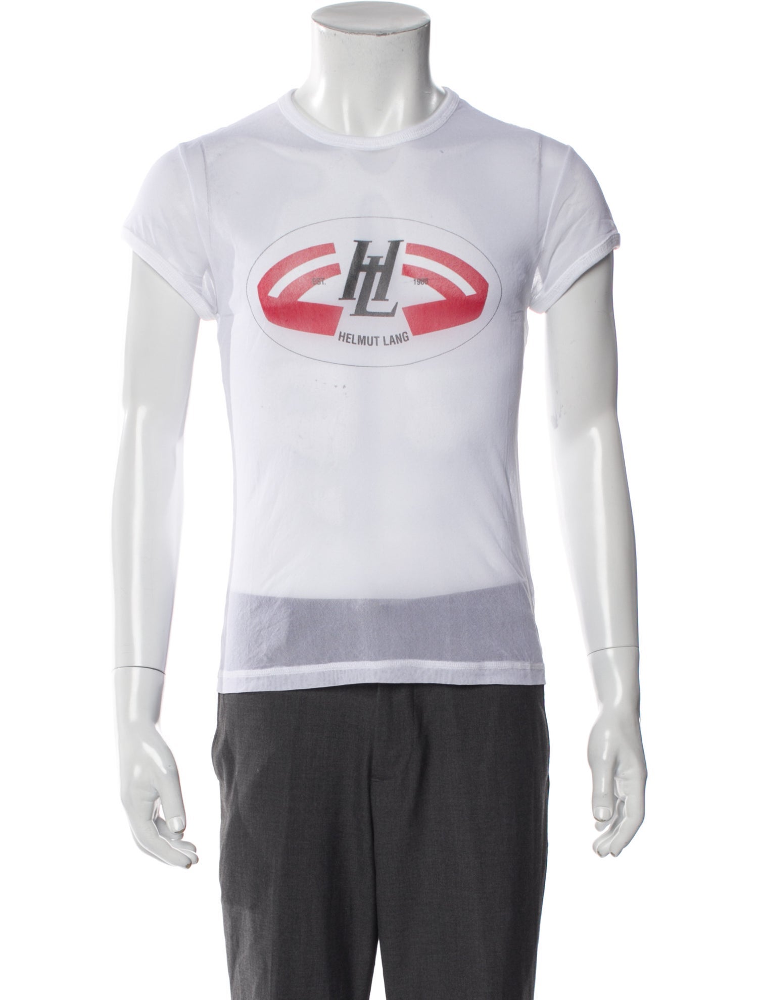 Helmut Lang Graphic Print Crew Neck T-Shirt w/ Tags