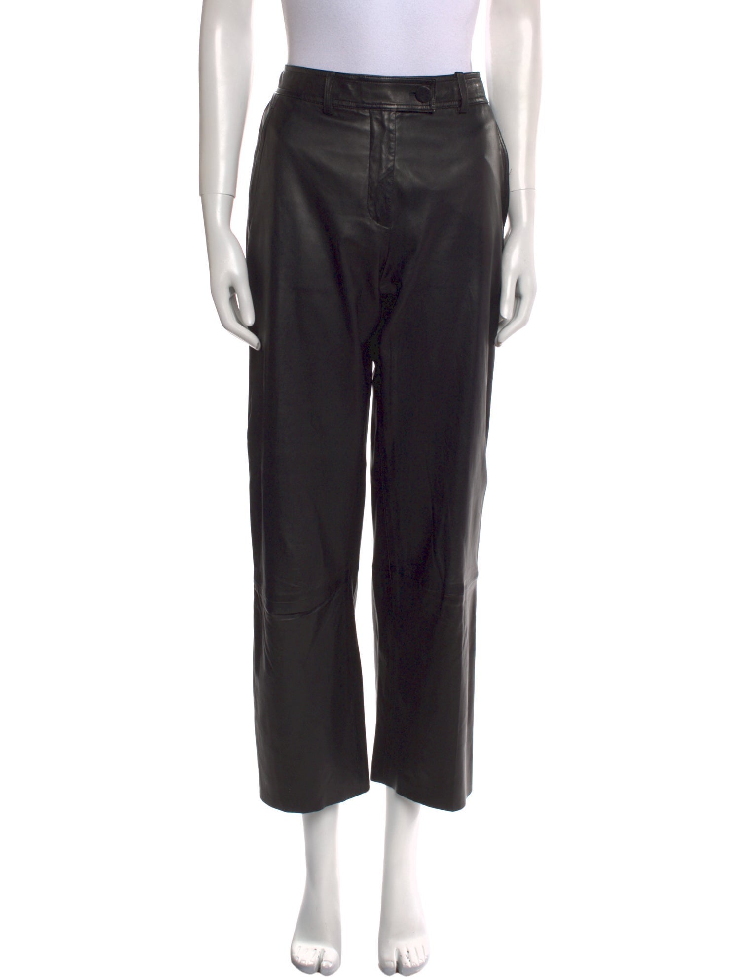 Helmut Lang Lamb Leather Wide Leg Pants