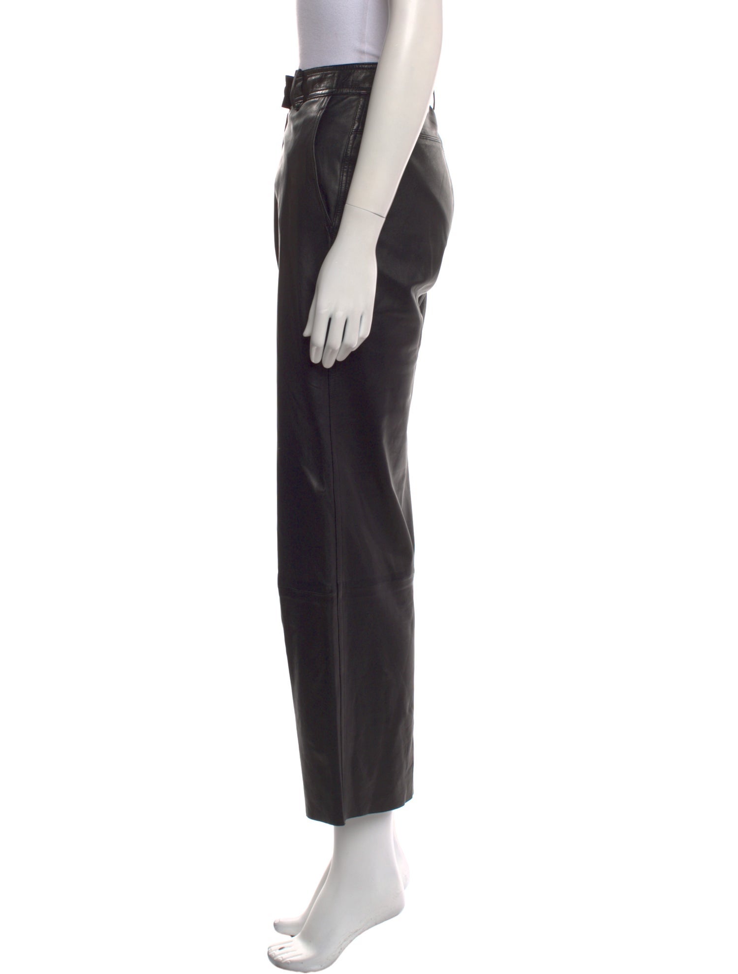 Helmut Lang Lamb Leather Wide Leg Pants