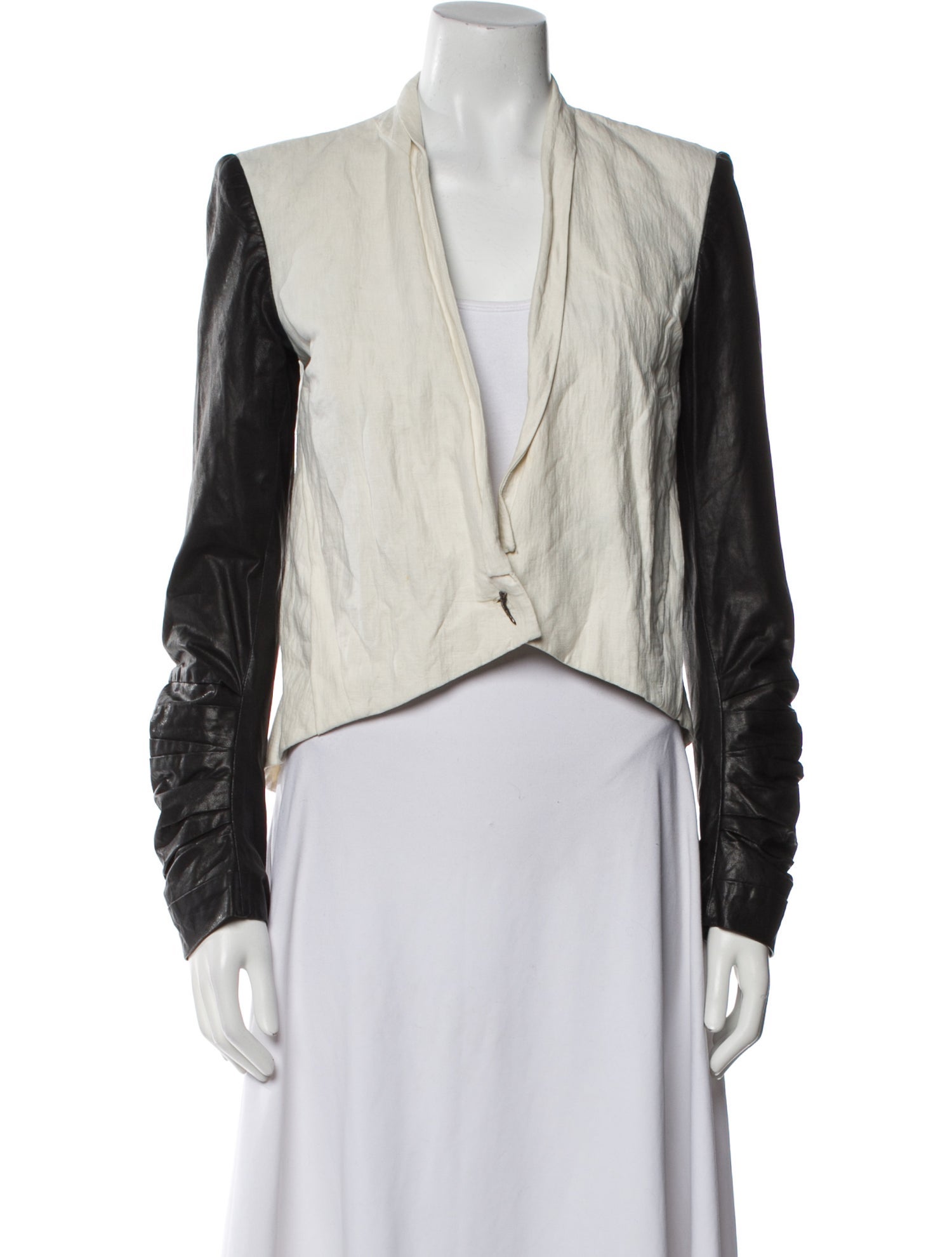 Helmut Lang Linen Colorblock Pattern Jacket