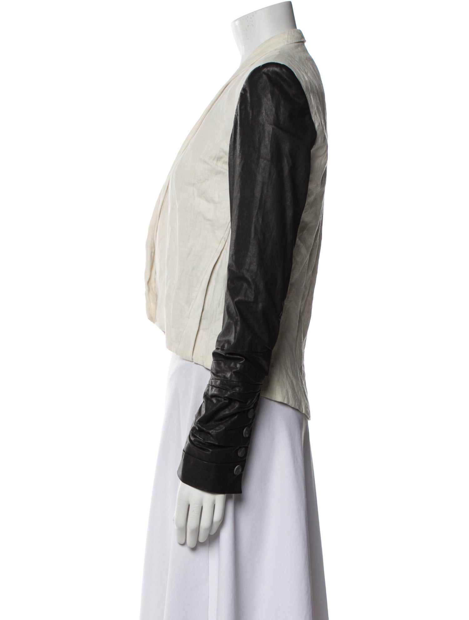 Helmut Lang Linen Colorblock Pattern Jacket