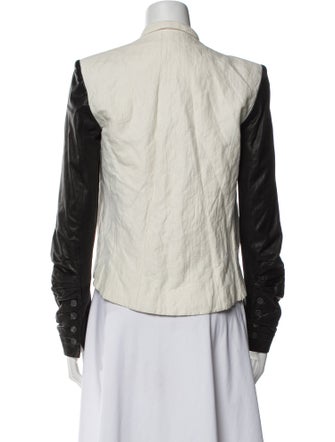 Helmut Lang Linen Colorblock Pattern Jacket