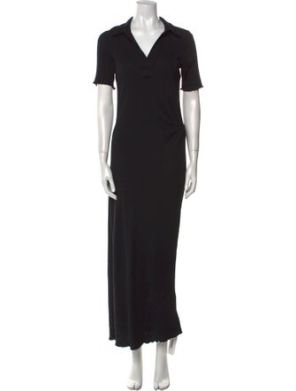 Helmut Lang V-Neck Long Dress