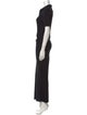 Helmut Lang V-Neck Long Dress