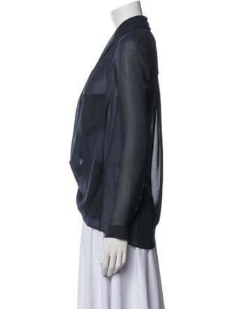 Helmut Lang V-Neck Long Sleeve Blouse