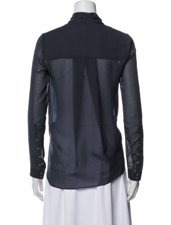 Helmut Lang V-Neck Long Sleeve Blouse