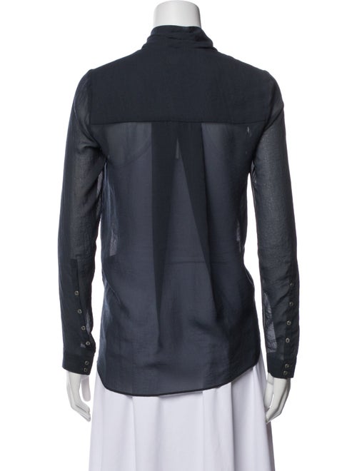 Helmut Lang V-Neck Long Sleeve Blouse