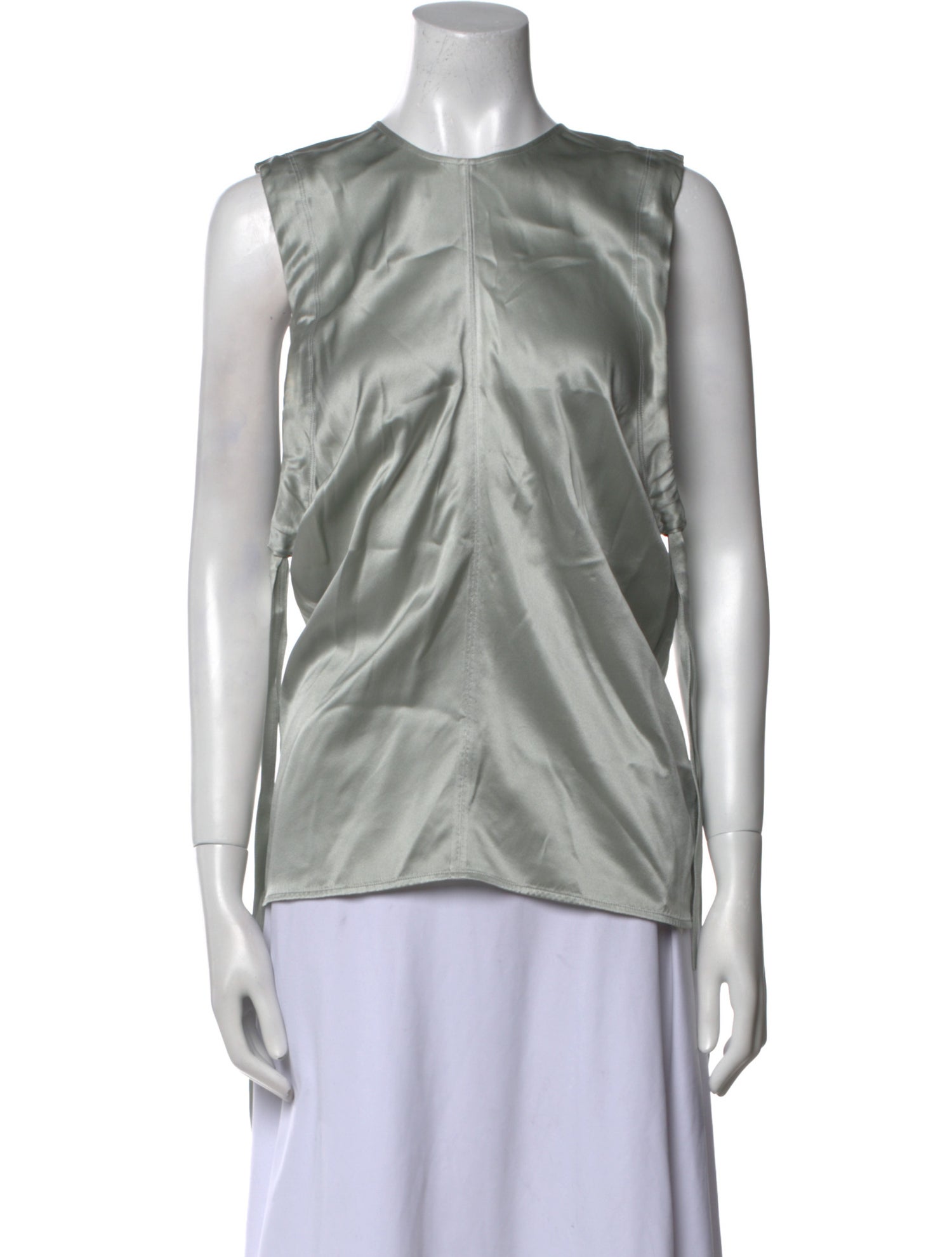 Helmut Lang Silk Crew Neck Top