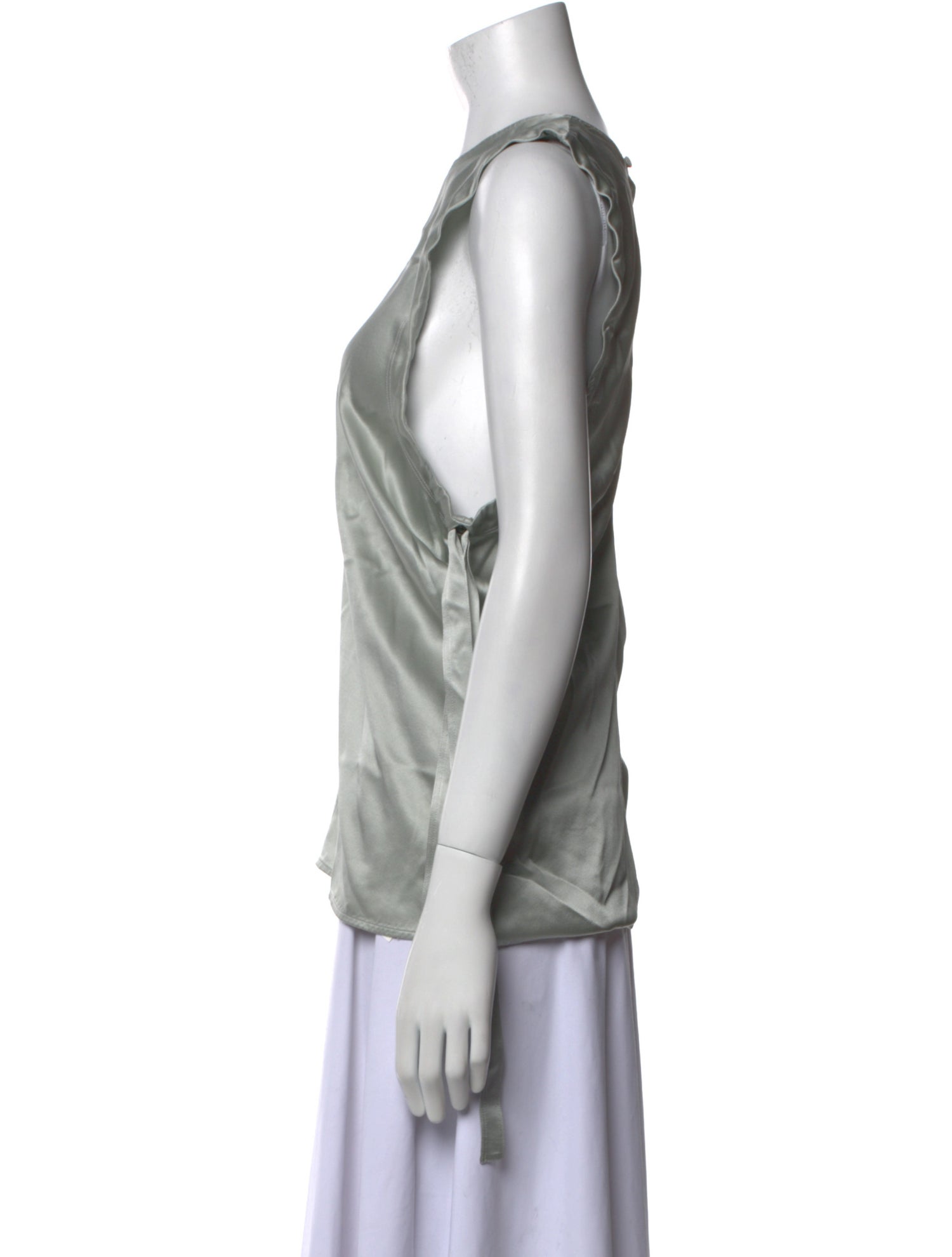 Helmut Lang Silk Crew Neck Top