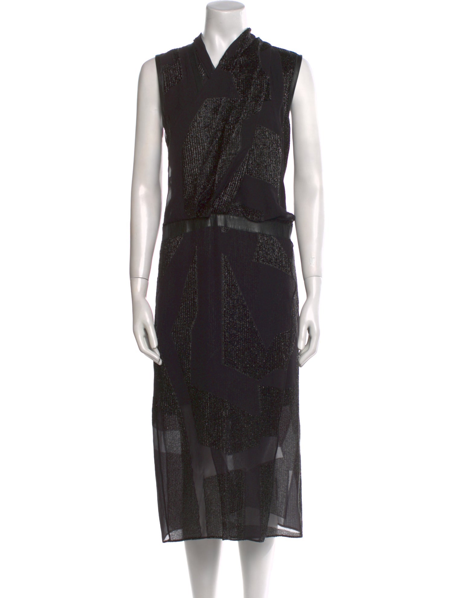 Helmut Lang Silk Midi Length Dress