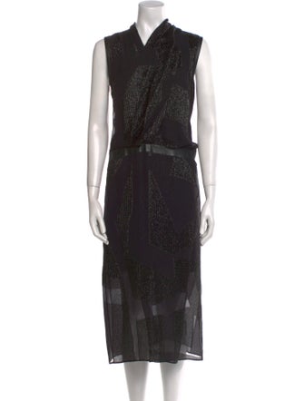 Helmut Lang Silk Midi Length Dress