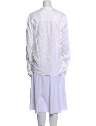 Helmut Lang V-Neck Long Sleeve Blouse