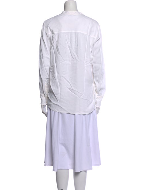 Helmut Lang V-Neck Long Sleeve Blouse