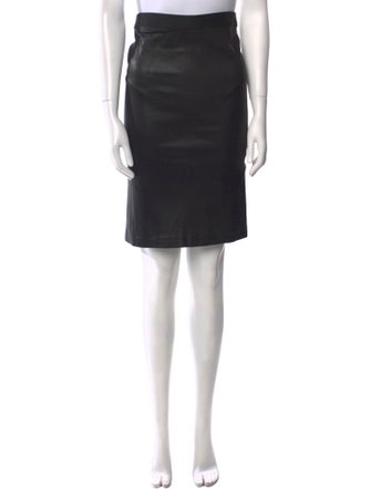 Helmut Lang Lamb Leather Knee-Length Skirt