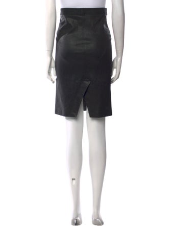 Helmut Lang Lamb Leather Knee-Length Skirt