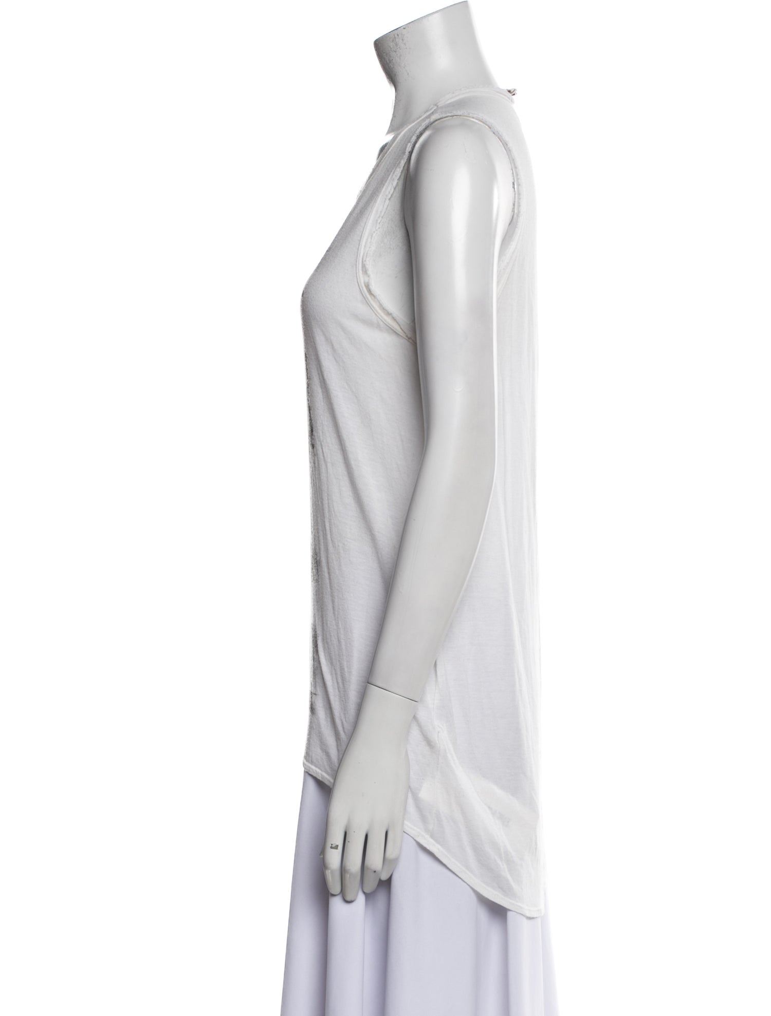 Helmut Lang Tie-Dye Print Scoop Neck Top