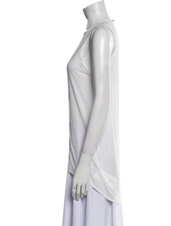 Helmut Lang Tie-Dye Print Scoop Neck Top