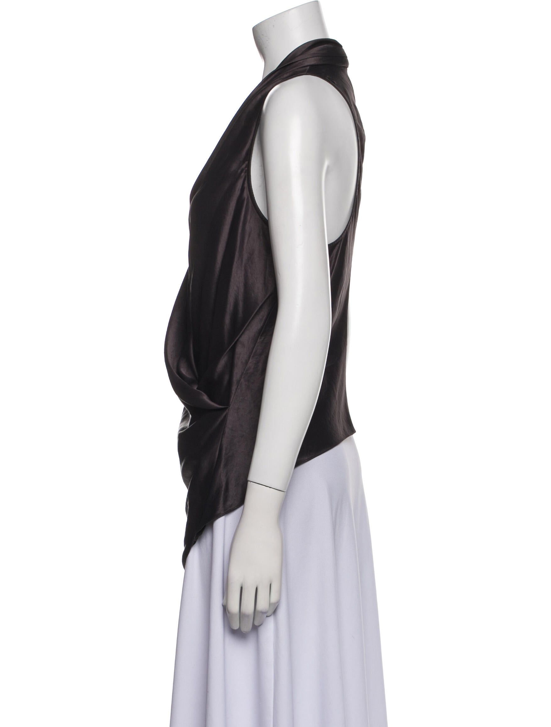 Helmut Lang Cowl Neck Sleeveless Blouse