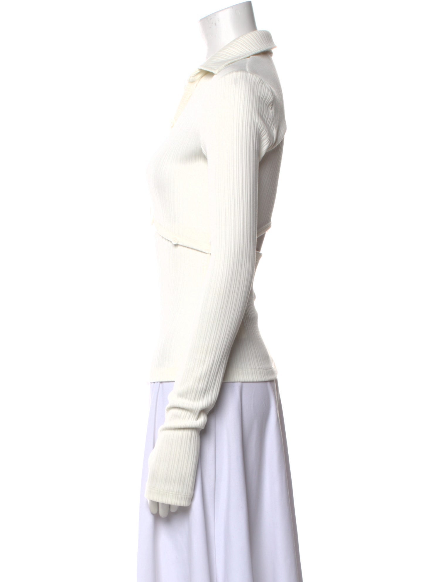 Helmut Lang V-Neck Long Sleeve Top