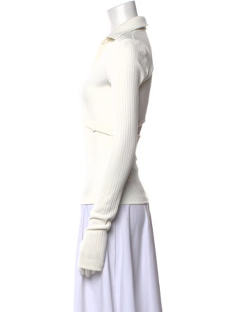 Helmut Lang V-Neck Long Sleeve Top