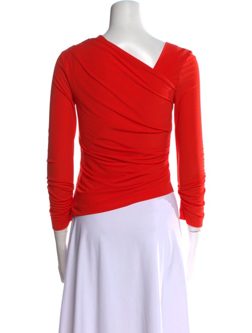 Helmut Lang One-Shoulder Three-Quarter Sleeve Top