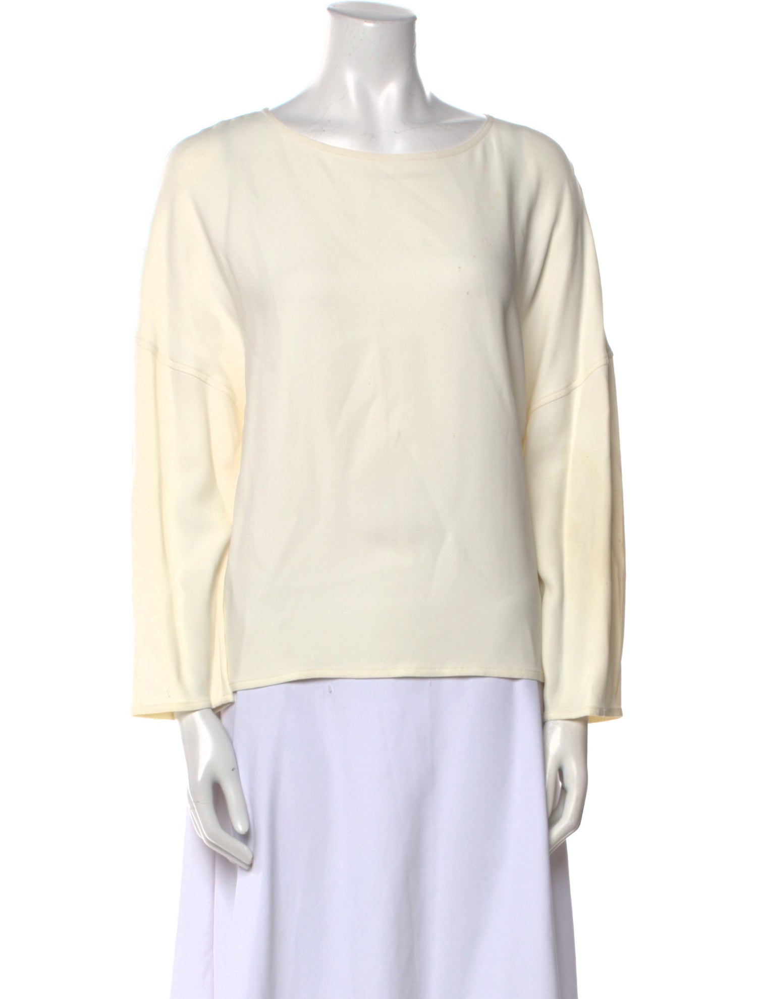 Helmut Lang Bateau Neckline Long Sleeve Top