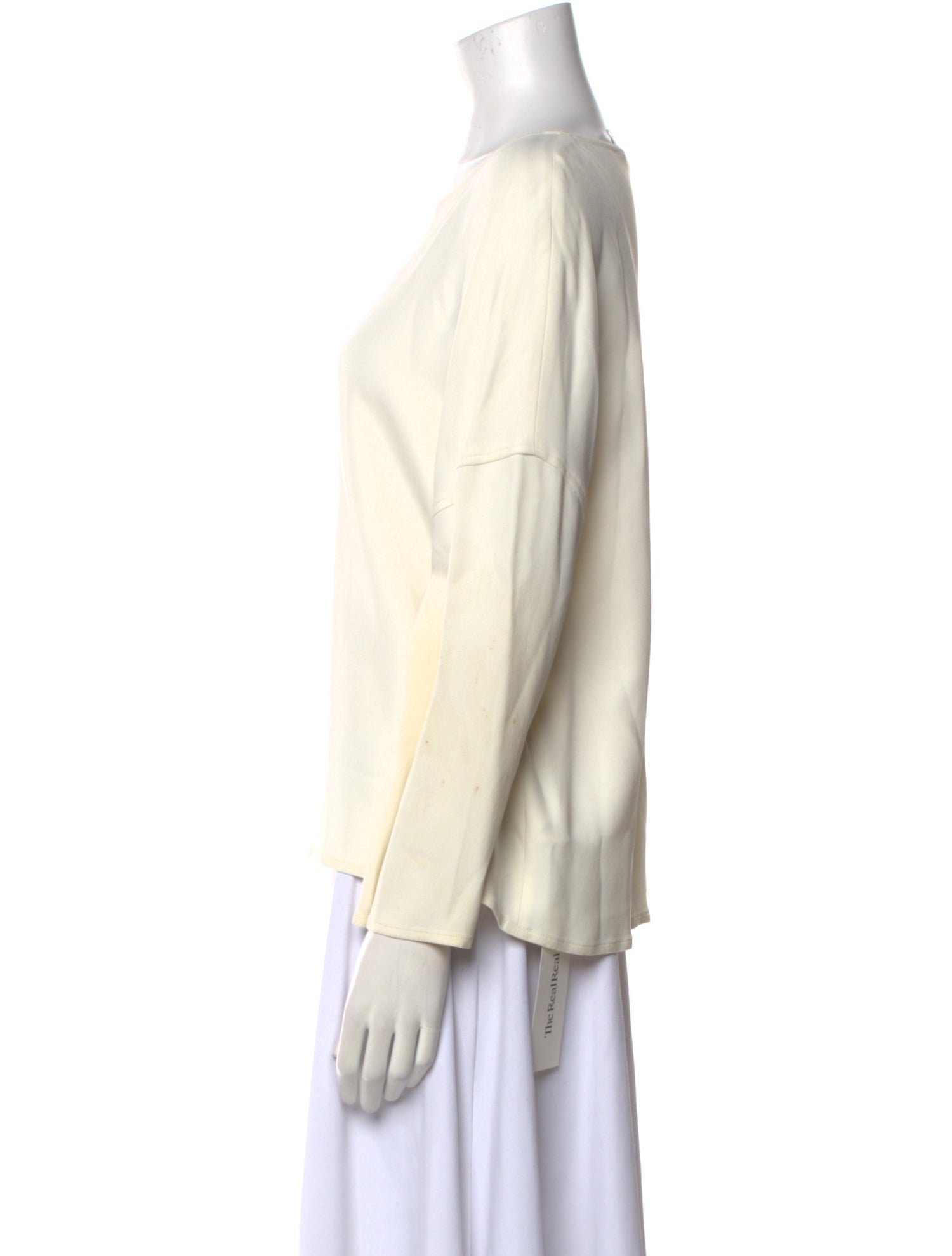 Helmut Lang Bateau Neckline Long Sleeve Top