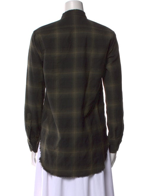 Helmut Lang Wool Plaid Print Tunic