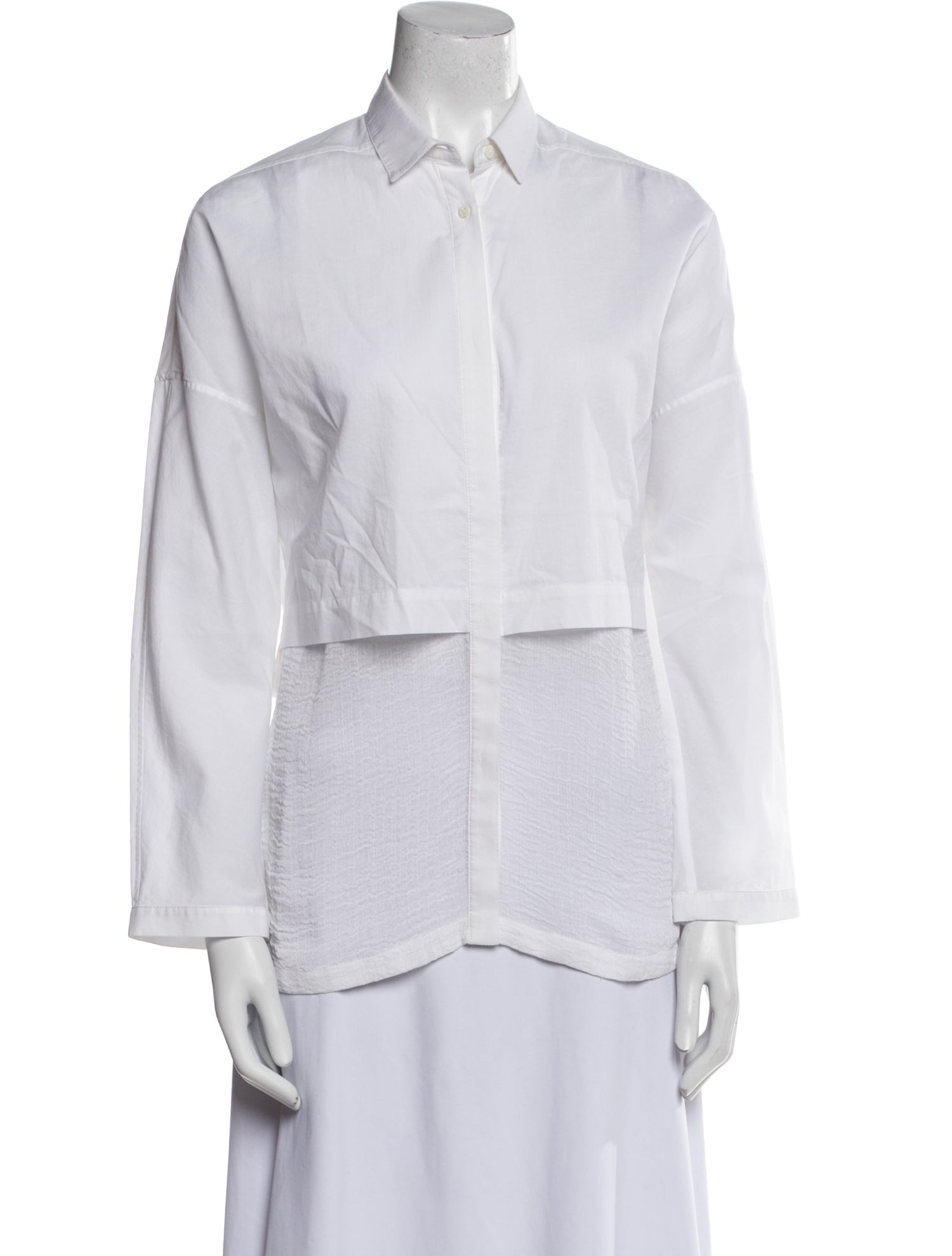Helmut Lang Long Sleeve Button-Up Top