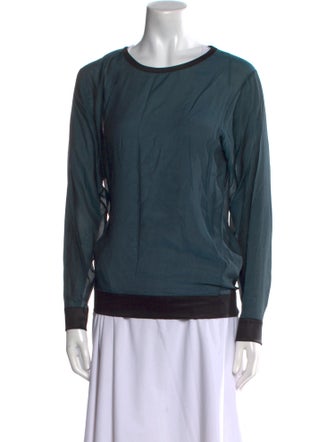 Helmut Lang Silk Crew Neck Sweatshirt