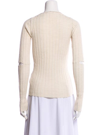 Helmut Lang Wool V-Neck Top