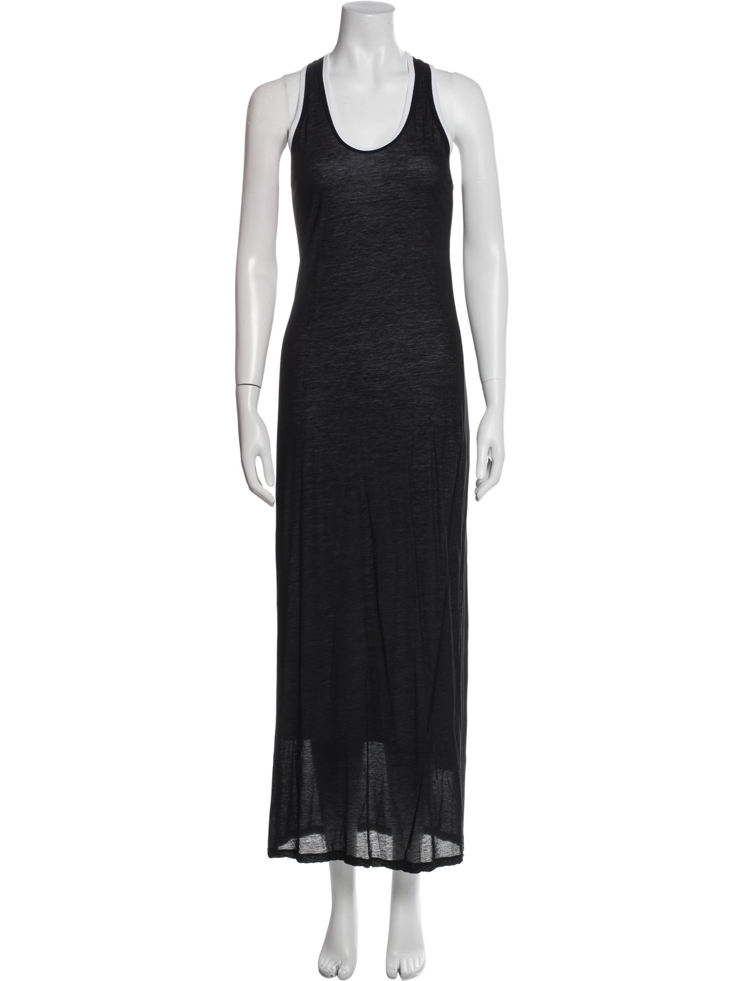 Helmut Lang Scoop Neck Long Dress