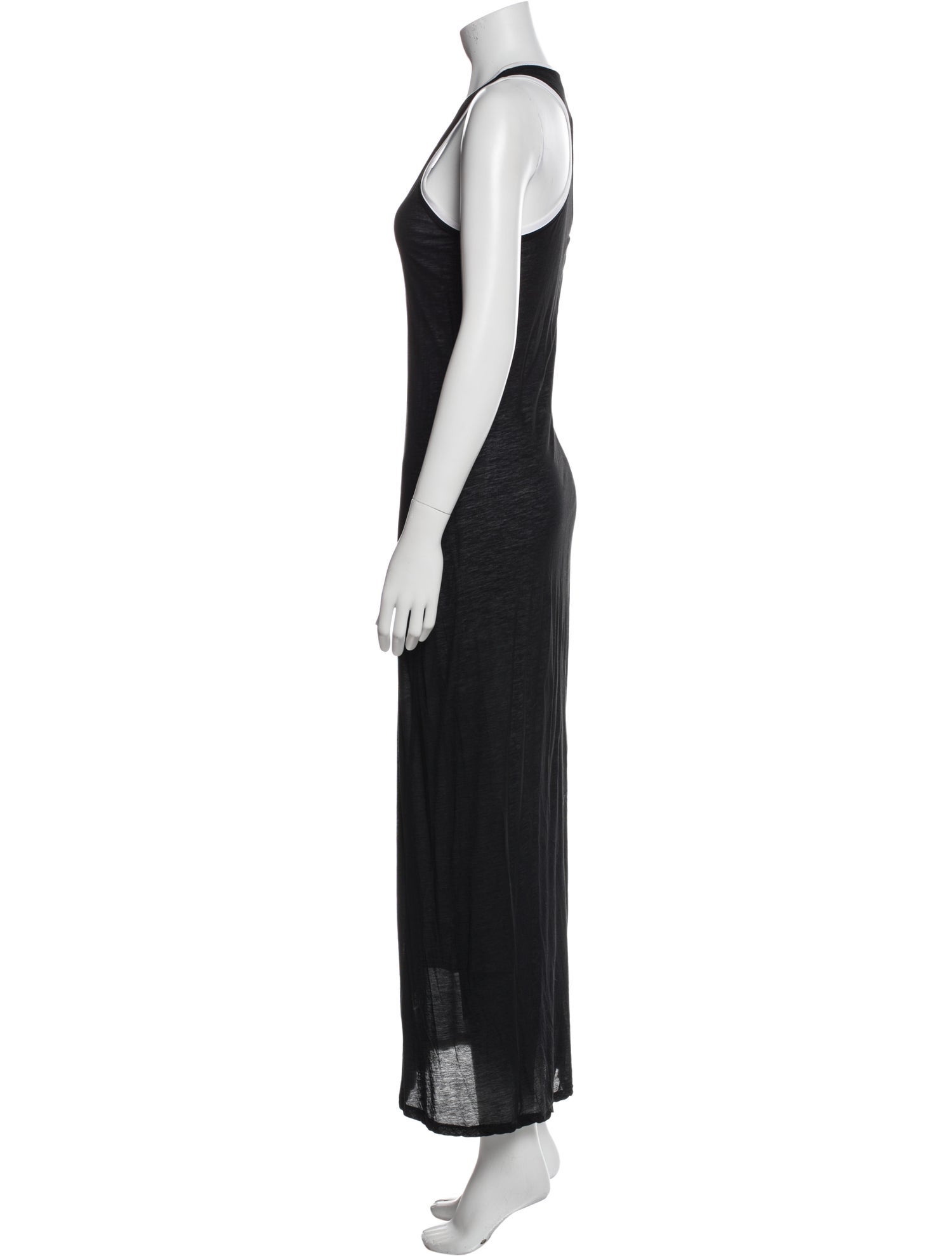 Helmut Lang Scoop Neck Long Dress