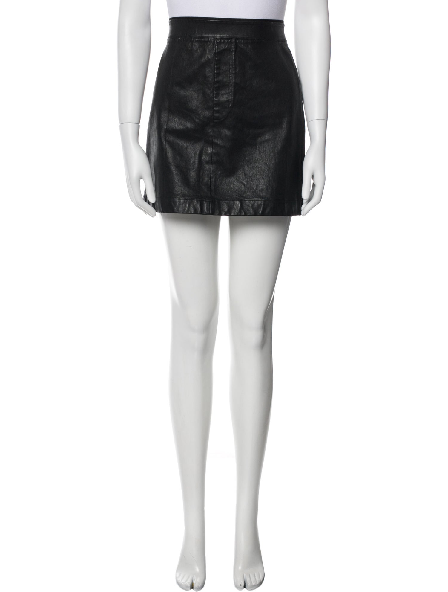 Helmut Lang Lamb Leather Mini Skirt
