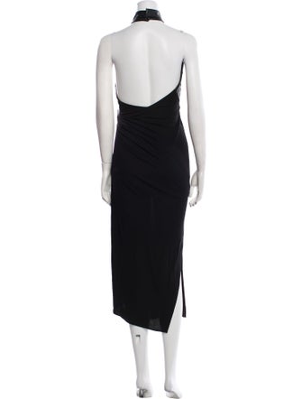 Helmut Lang Mock Neck Long Dress