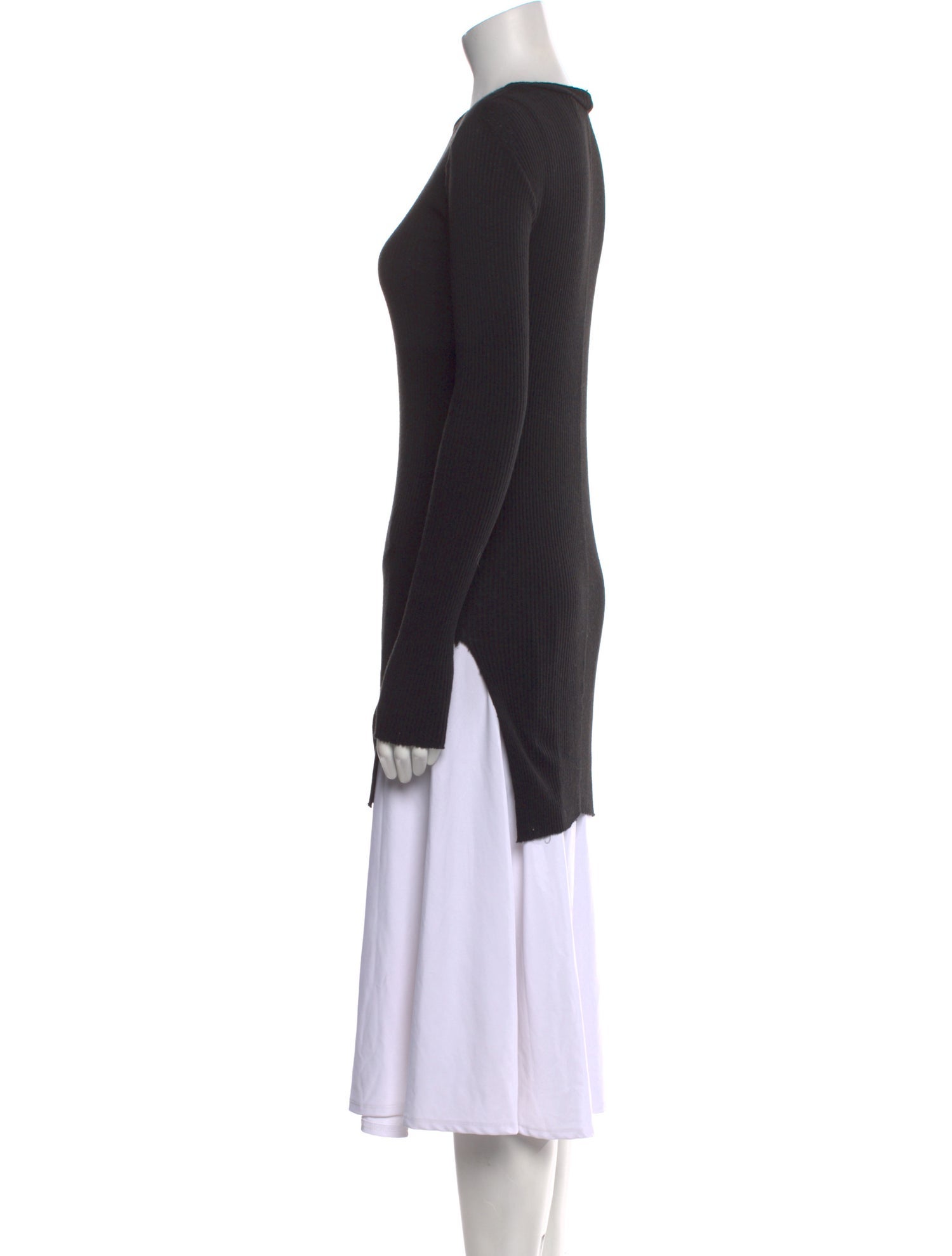 Helmut Lang Scoop Neck Long Sleeve Tunic