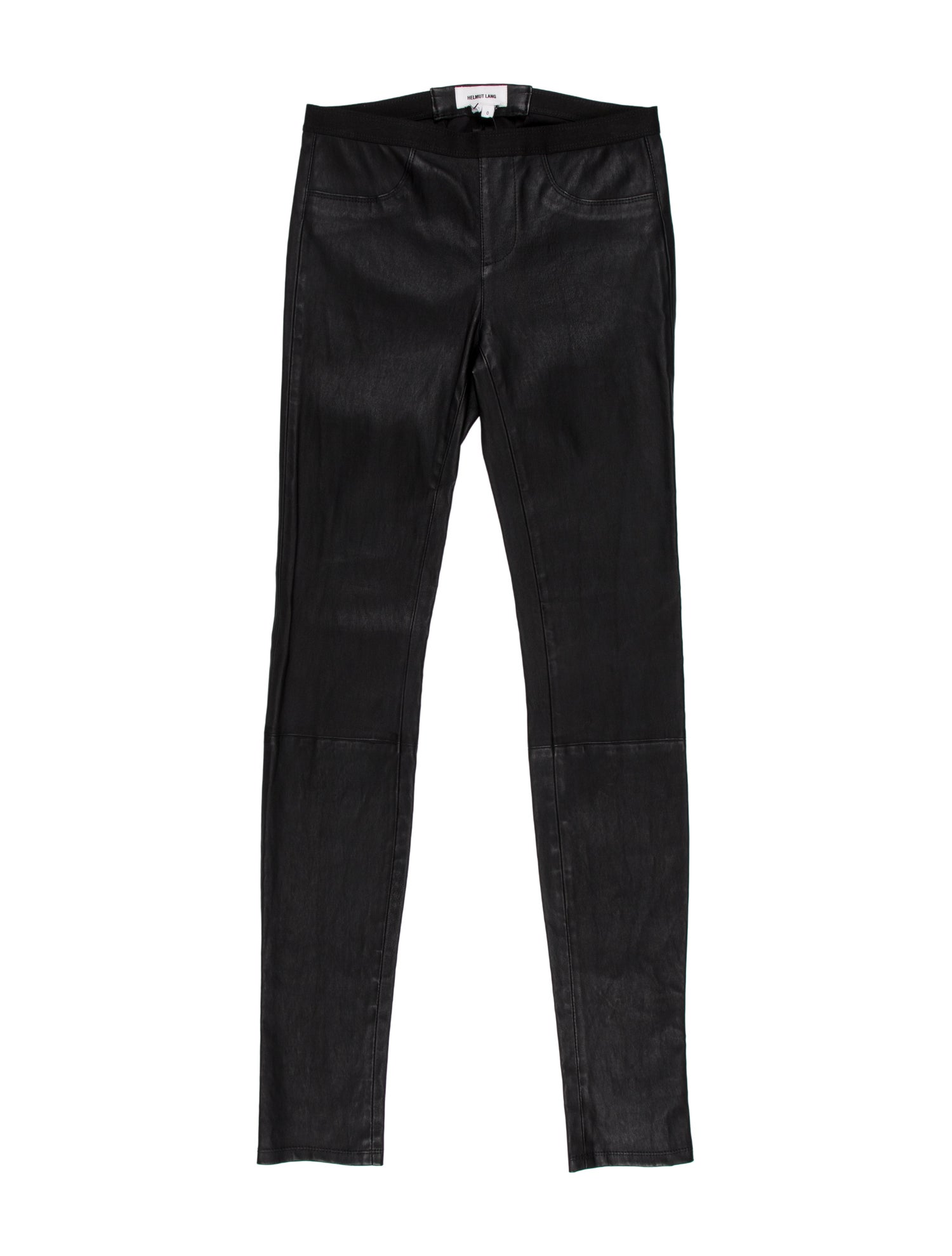 Helmut Lang Lamb Leather Skinny Leg Pants