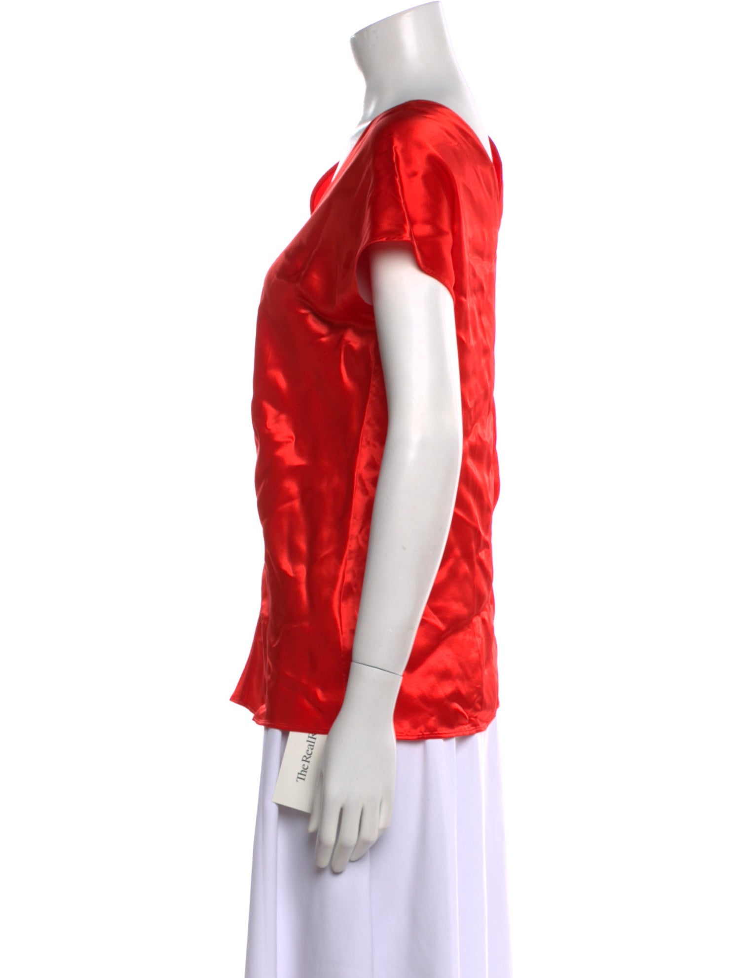 Helmut Lang V-Neck Short Sleeve Blouse