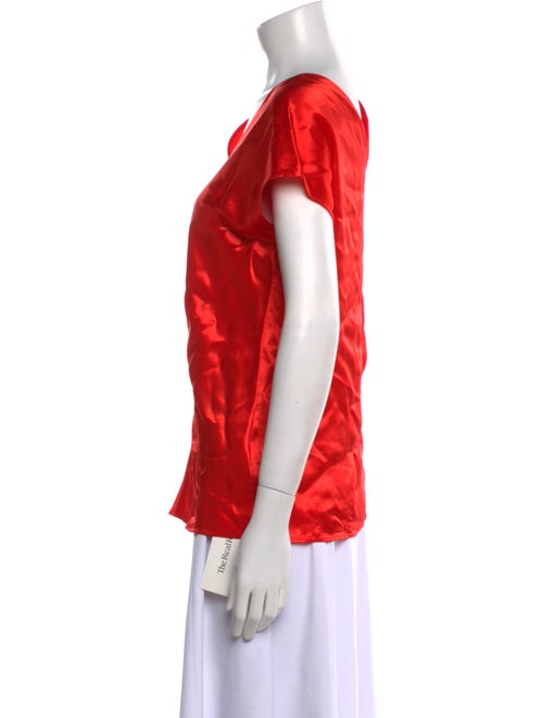 Helmut Lang V-Neck Short Sleeve Blouse