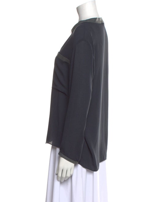 Helmut Lang V-Neck Long Sleeve Button-Up Top
