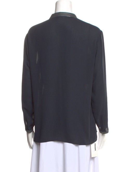 Helmut Lang V-Neck Long Sleeve Button-Up Top