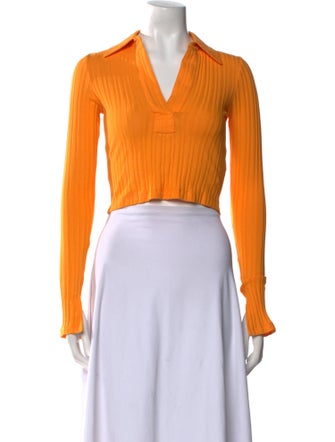 Helmut Lang Long Sleeve Crop Top