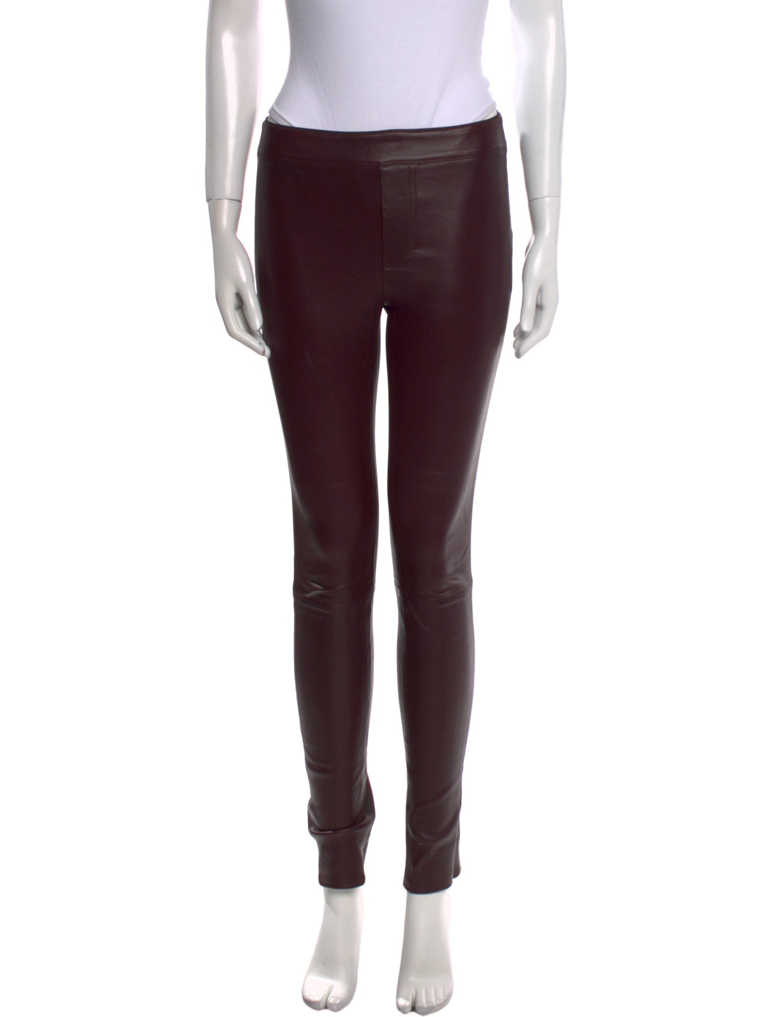 Helmut Lang Lamb Leather Skinny Leg Pants