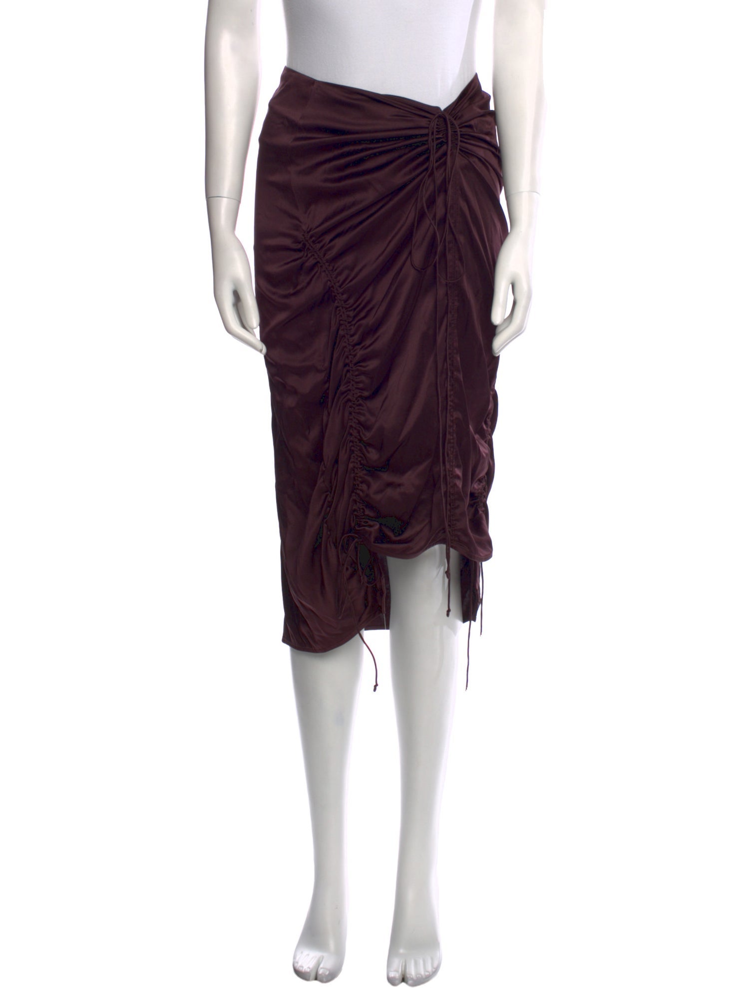 Helmut Lang Silk Knee-Length Skirt