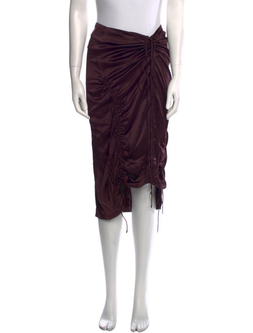 Helmut Lang Silk Knee-Length Skirt