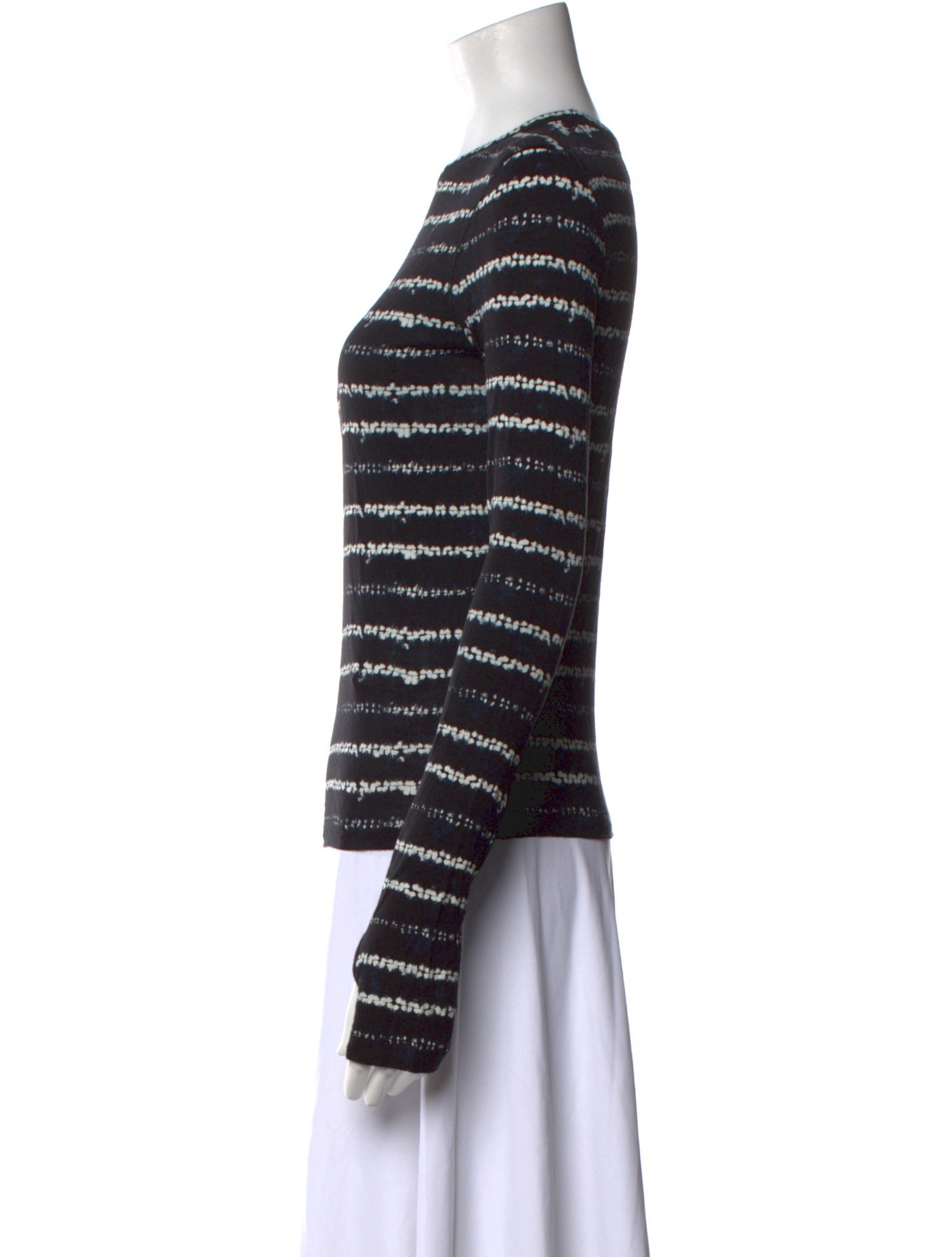 Helmut Lang Striped Crew Neck Sweater
