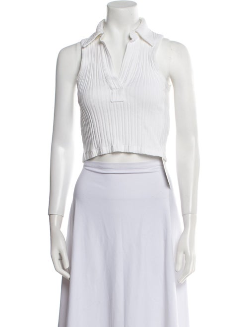 Helmut Lang V-Neck Sleeveless Crop Top