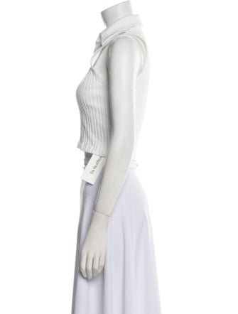 Helmut Lang V-Neck Sleeveless Crop Top